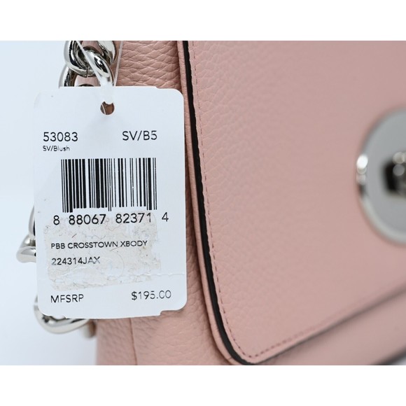 COACH CROSSTOWN Crossbody Blush Pink Polished Pebbled Leather 53083 NWT $195 - Picture 8 of 9
